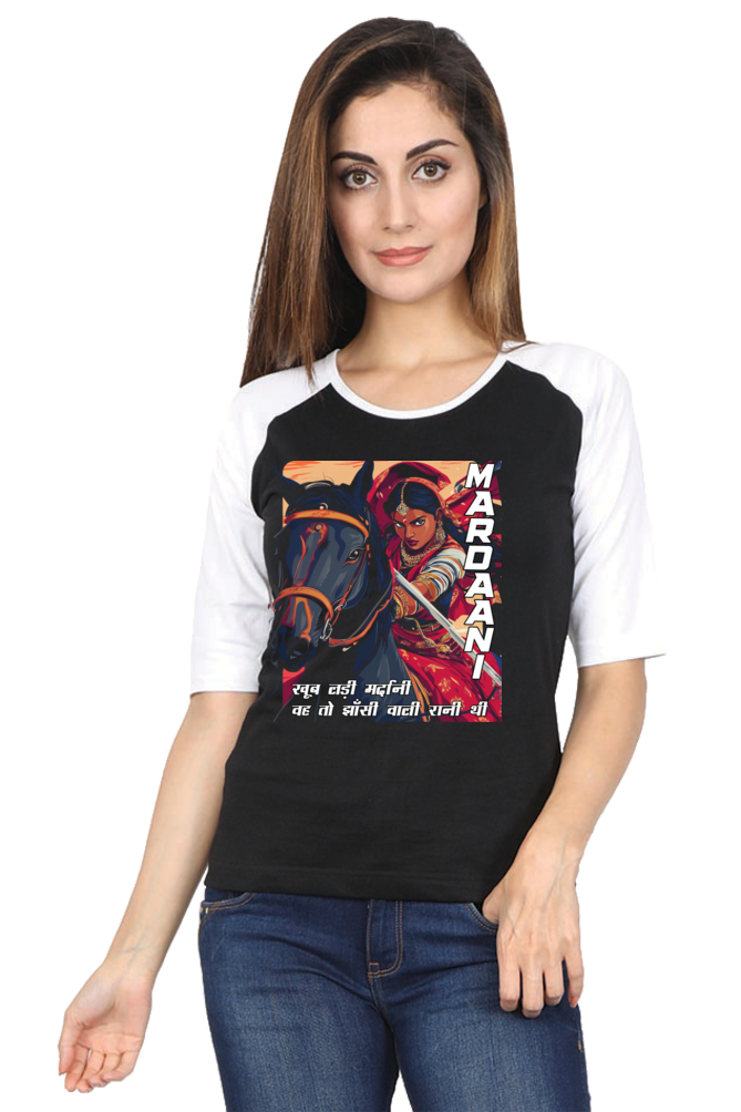 Lakshmi Bai Heroic Legacy Raglan Full Sleeve T-Shirts for Women Vastrdhamm