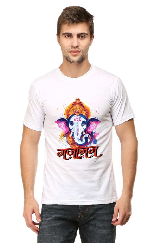 Ganesha Blessings Round Neck Half Sleeve Classic T-Shirts for Men Vastrdhamm