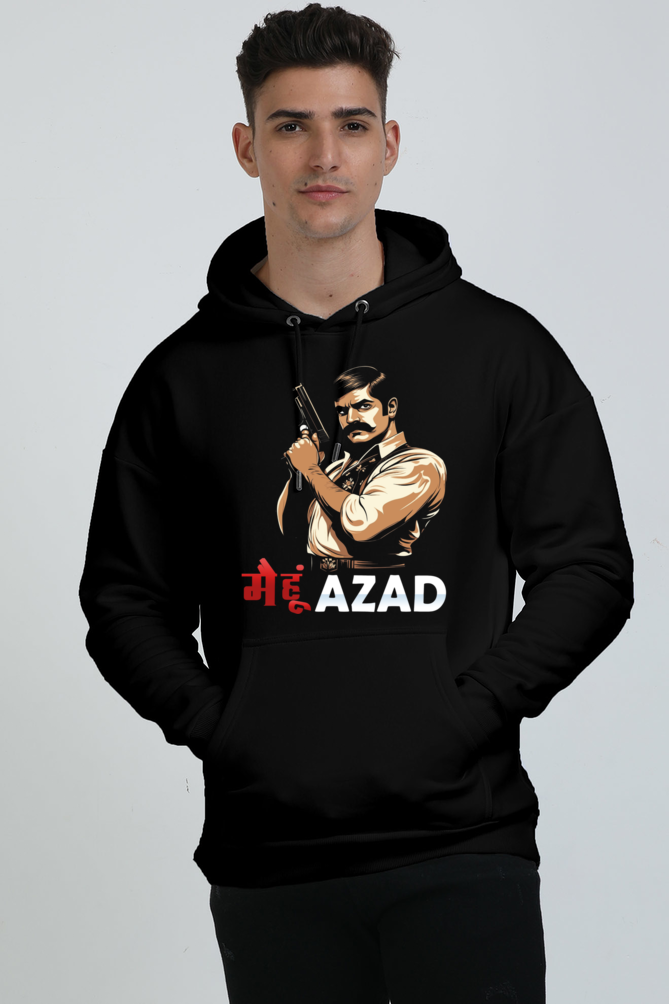 Chandra Shekhar Azad Courage Oversized Hooded Sweatshirt T-Shirts for Men Vastrdhamm