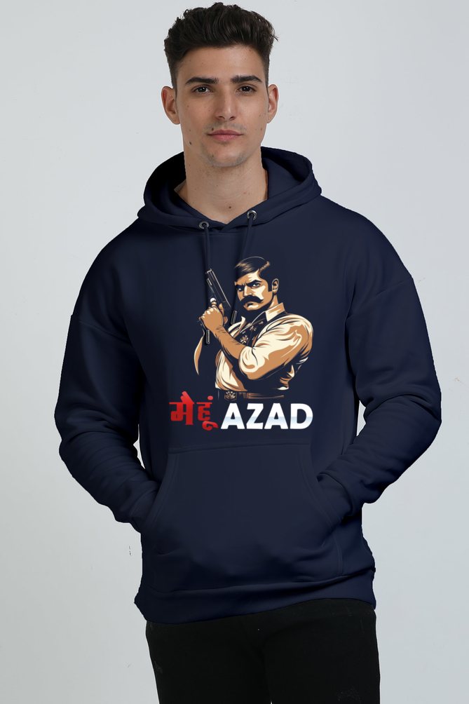Chandra Shekhar Azad Courage Oversized Hooded Sweatshirt T-Shirts for Men Vastrdhamm