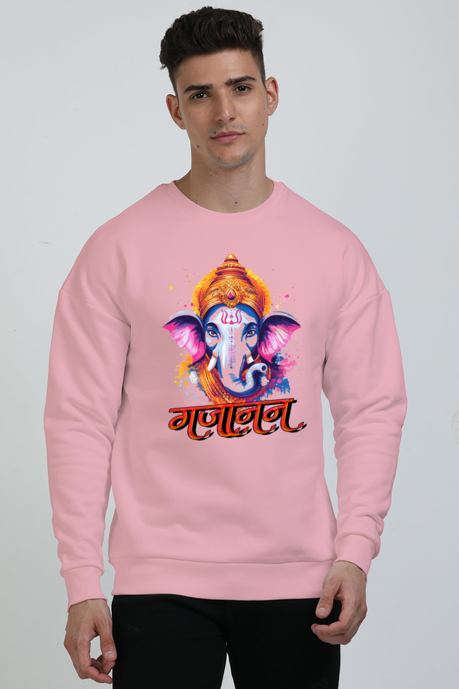 Jai Ganesha Power Oversized Sweatshirt T-Shirts for Men Vastrdhamm
