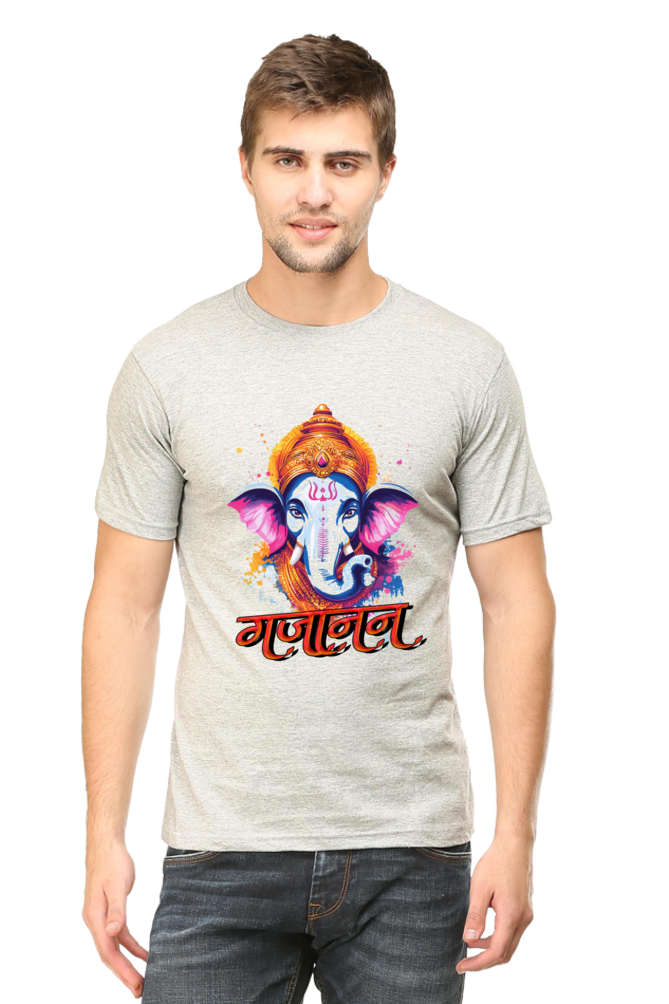Ganesha Blessings Round Neck Half Sleeve Classic T-Shirts for Men Vastrdhamm