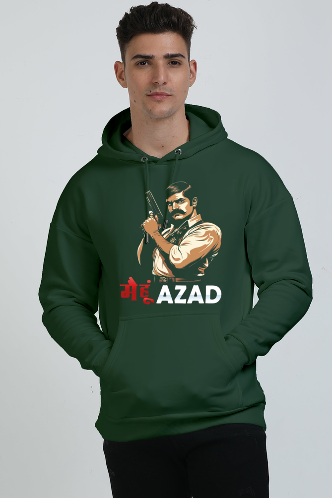 Chandra Shekhar Azad Courage Oversized Hooded Sweatshirt T-Shirts for Men Vastrdhamm