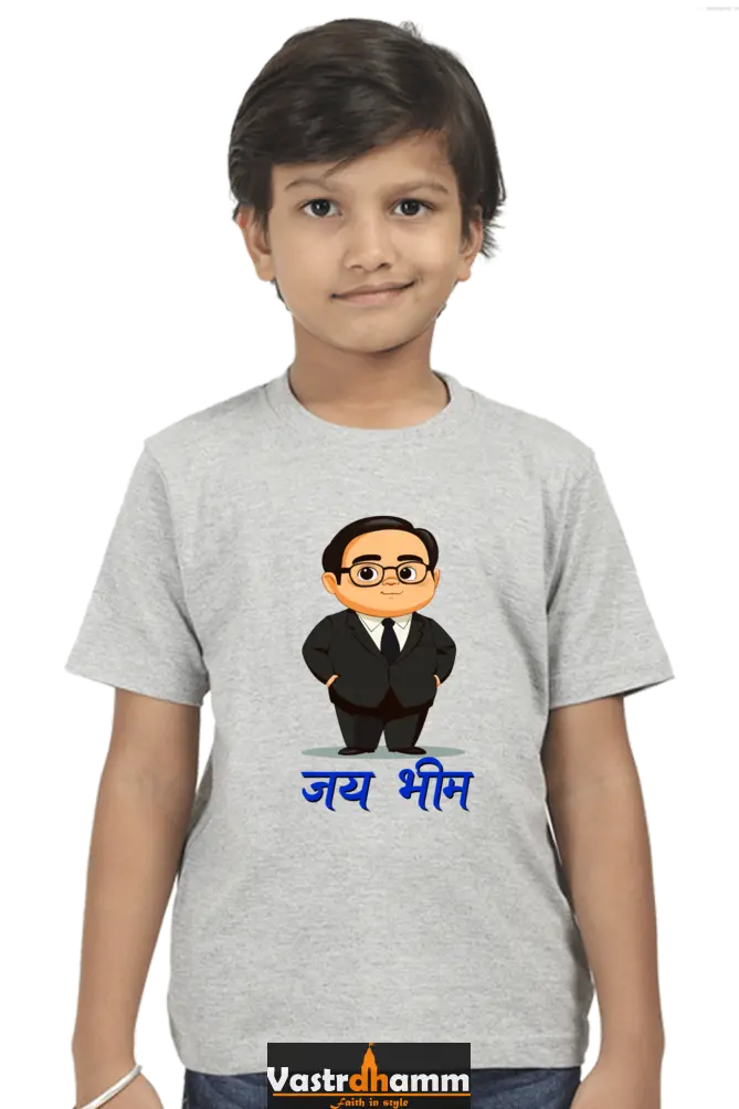 Ambedkar Social Justice Round Neck Half Sleeve Classic T-Shirts for Boy Vastrdhamm