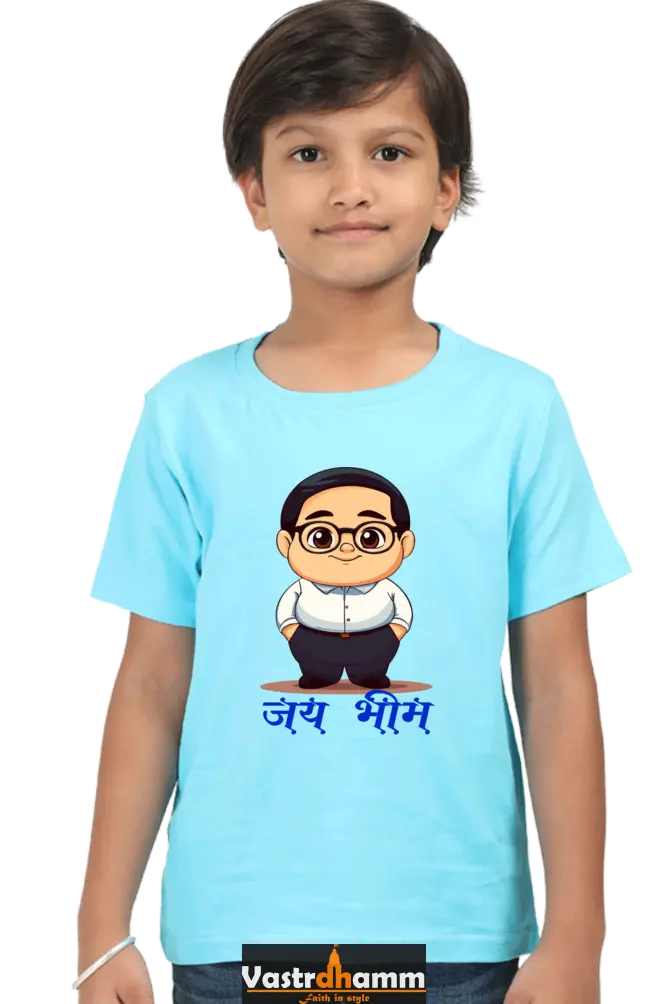 Ambedkar Vision Round Neck Half Sleeve Classic T-Shirts for Boy Vastrdhamm