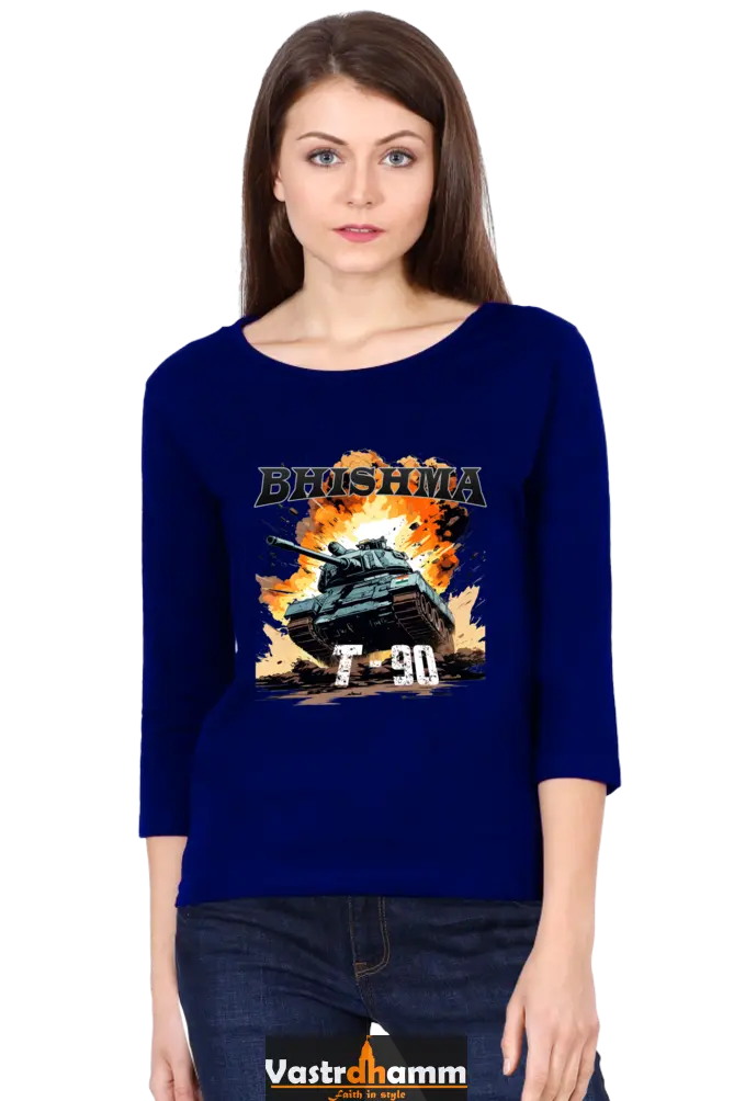 Bhishma T-90 Pride Round Neck Full Sleeve T-Shirts for Women Vastrdhamm