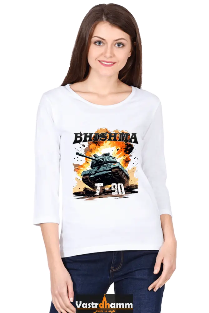Bhishma T-90 Pride Round Neck Full Sleeve T-Shirts for Women Vastrdhamm