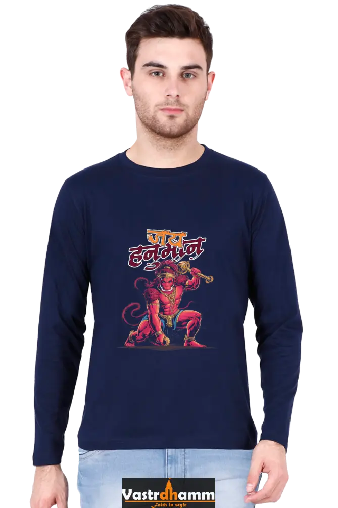 Bold Hanuman Ji Round Neck Full Sleeve Vastrdhamm