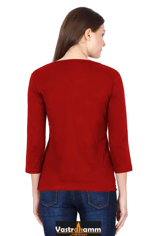 Chandra Shekhar Azad LegacyRound Neck Full Sleeve T-Shirts for Women Vastrdhamm