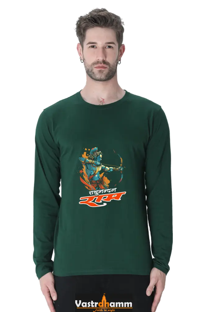 Courage Ram JiRound Neck Full Sleeve T-Shirt For Men Vastrdhamm