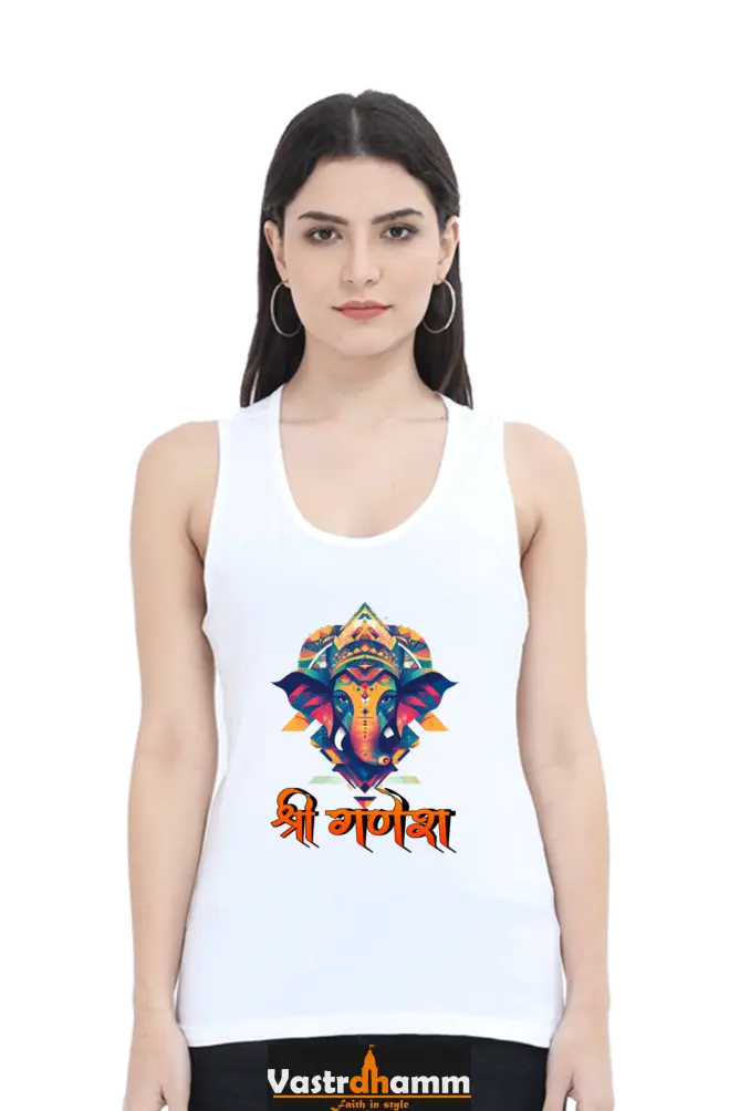 Ganesha BlessingsTank Top T-Shirts for Women Vastrdhamm