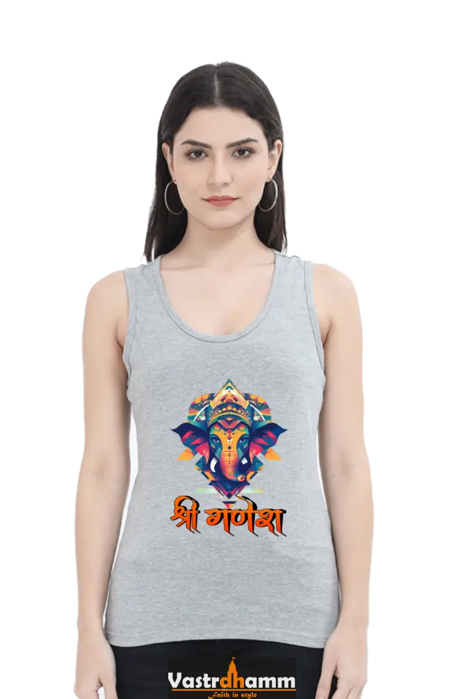 Ganesha BlessingsTank Top T-Shirts for Women Vastrdhamm