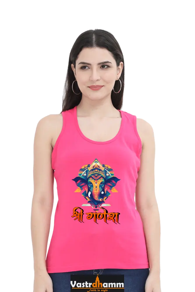 Ganesha BlessingsTank Top T-Shirts for Women Vastrdhamm