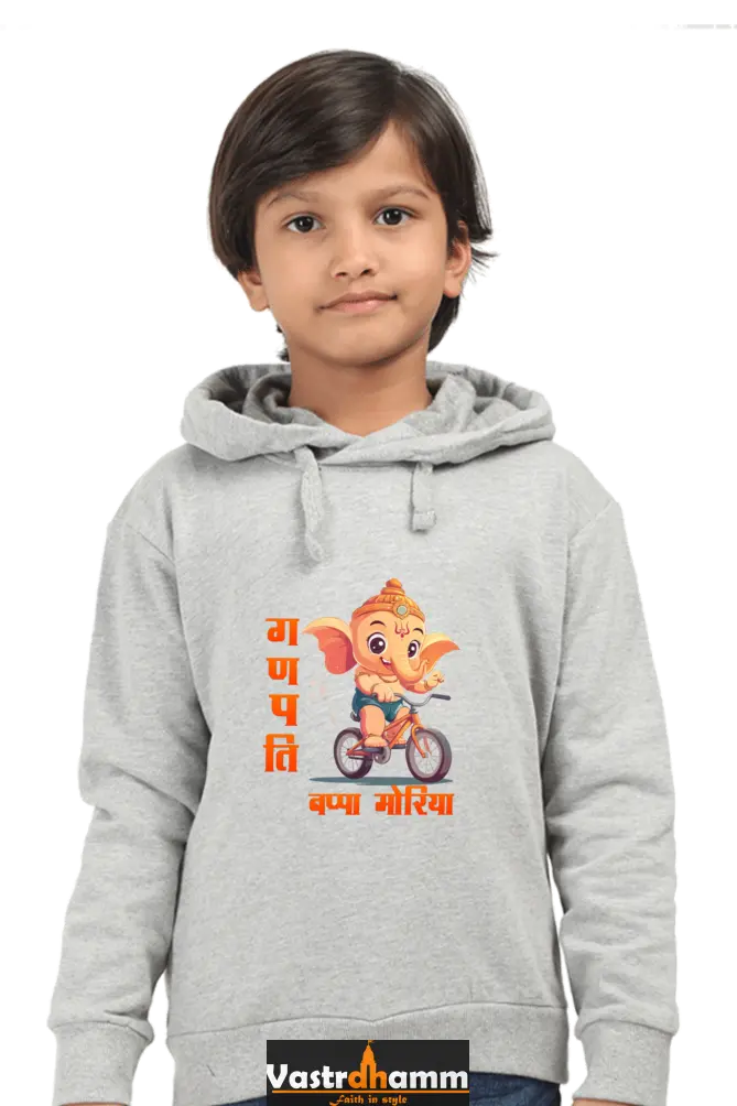 Ganesha Devotion Hoodie Sweatshirt T-Shirts for Boy Vastrdhamm