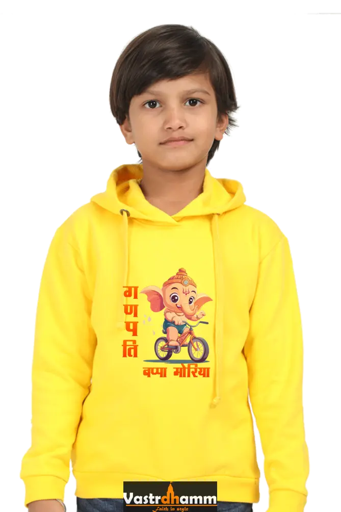 Ganesha Devotion Hoodie Sweatshirt T-Shirts for Boy Vastrdhamm