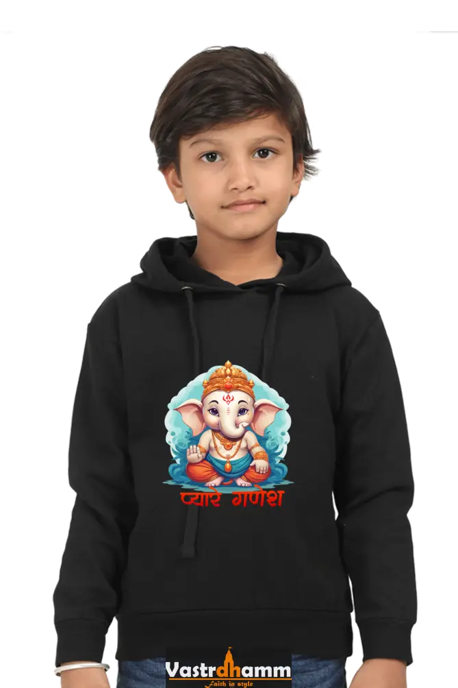 Ganesha Protector Hoodie Sweatshirt T-Shirts for Boy Vastrdhamm