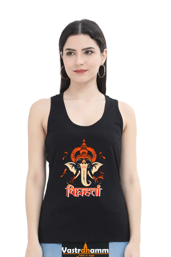 Ganesha ProtectorTank Top T-Shirts for Women Vastrdhamm