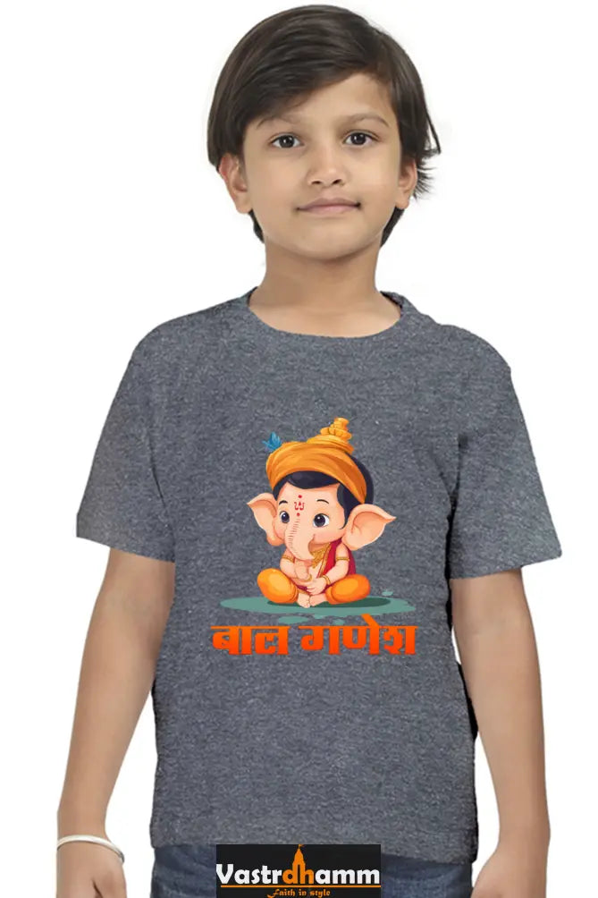 Ganesha Wisdom Round Neck Half Sleeve Classic T-Shirts for Boy Vastrdhamm