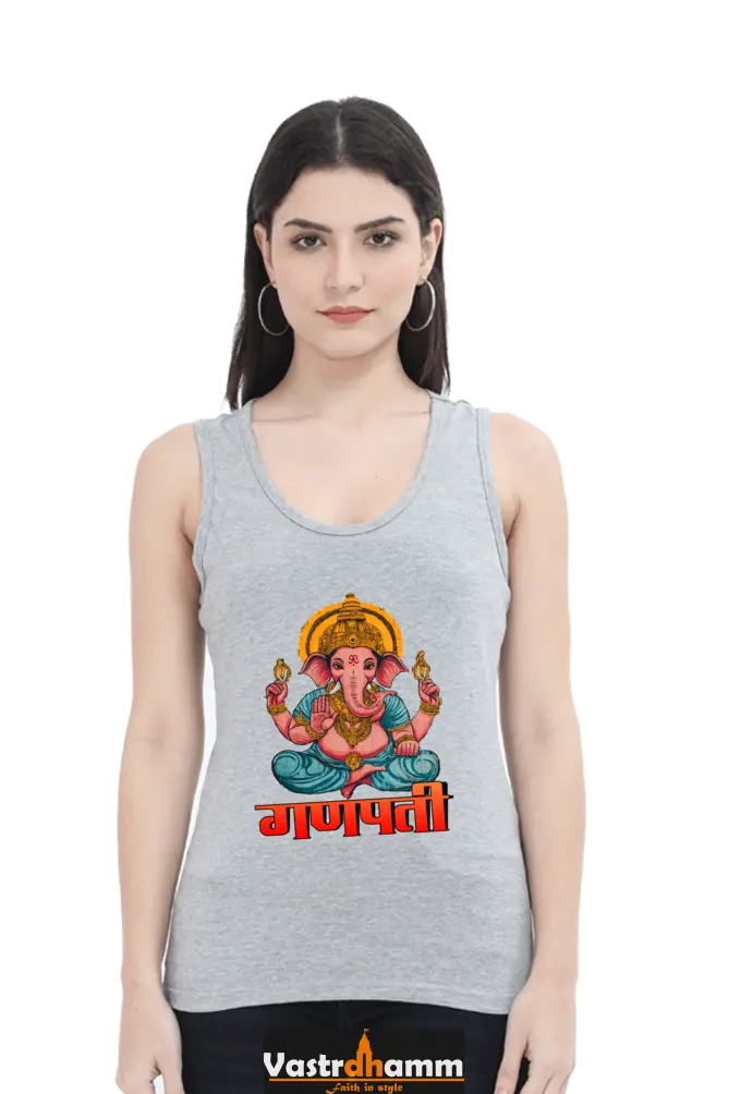 Ganesha WisdomTank Top T-Shirts for Women Vastrdhamm