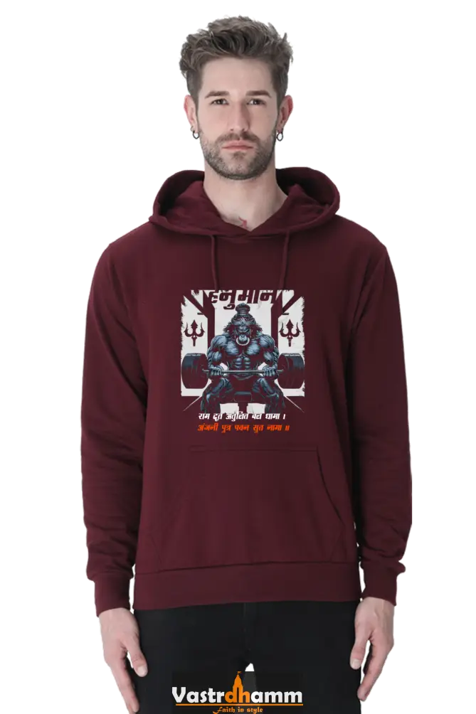 Hanuman Bhakti Hoodie Sweatshirt T-Shirts for Men Vastrdhamm