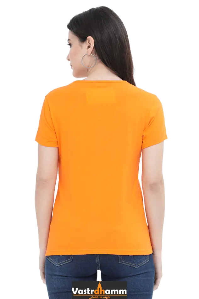 Hanuman Courage Round Neck Half Sleeve Classic T-Shirts for Women Vastrdhamm