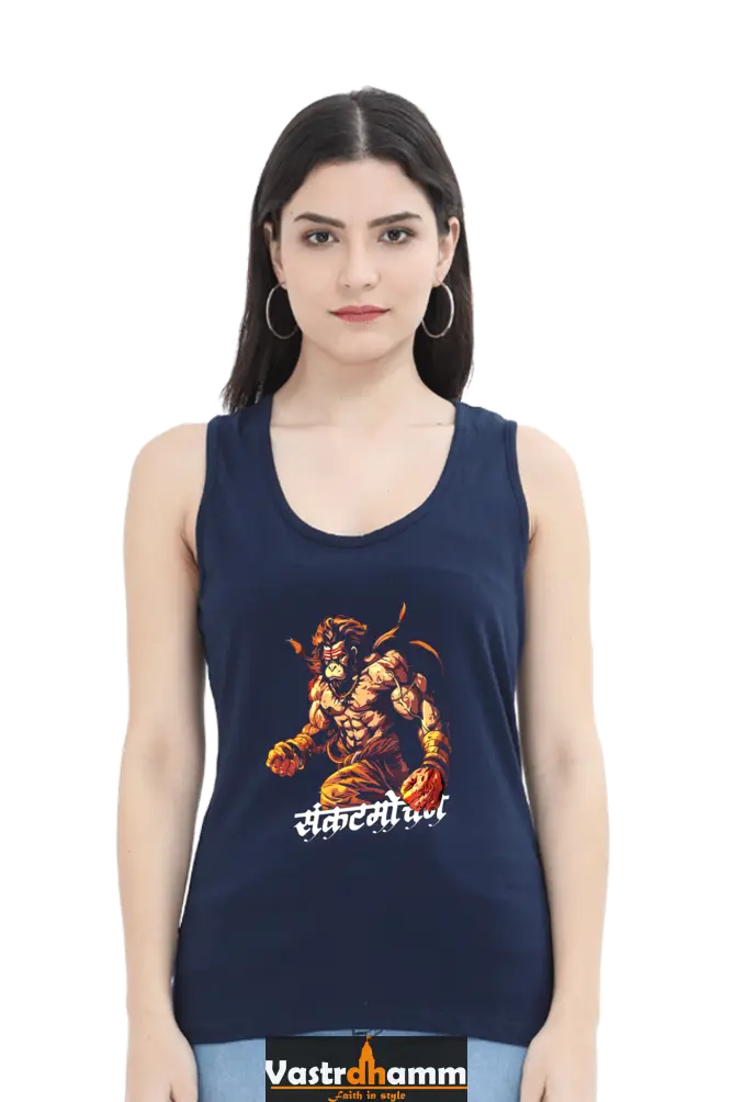 Hanuman DevoteeTank Top T-Shirts for Women Vastrdhamm