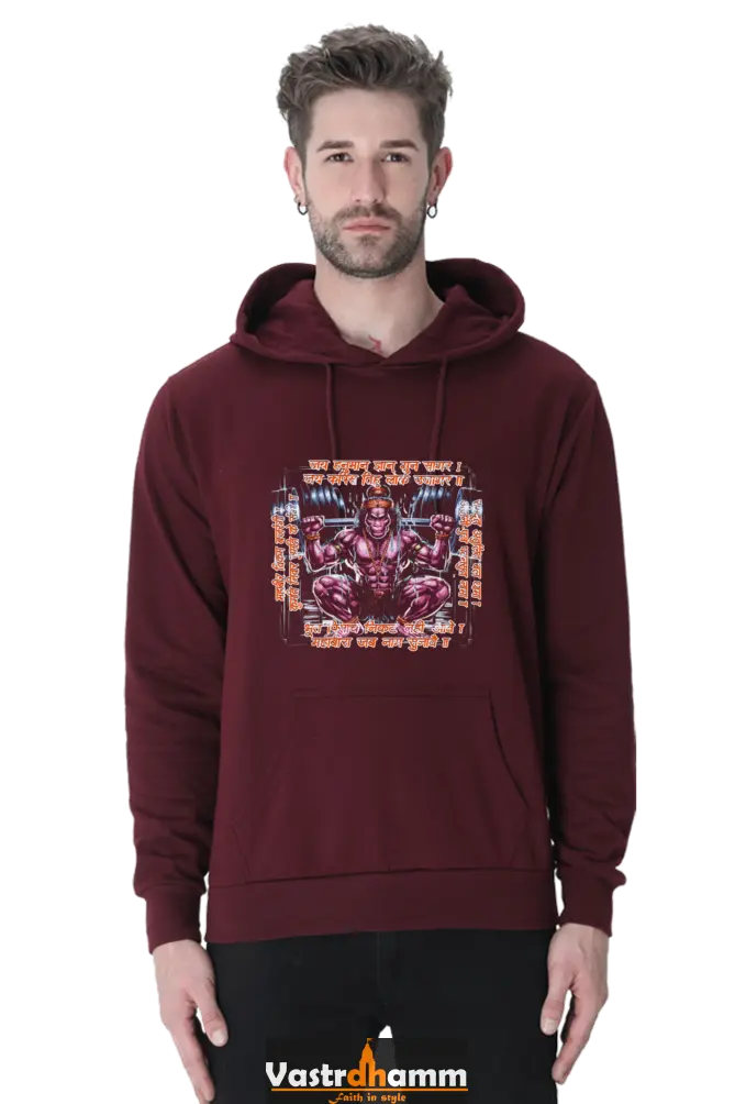 Hanuman Devotion Hoodie Sweatshirt T-Shirts for Men Vastrdhamm