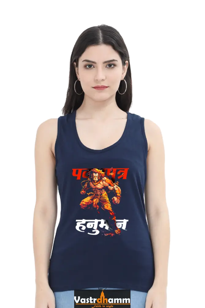 Hanuman Divine AscendancyTank Top T-Shirts for Women Vastrdhamm