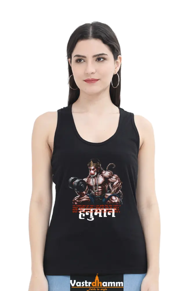 Hanuman Divine ProtectorTank Top T-Shirts for Women Vastrdhamm