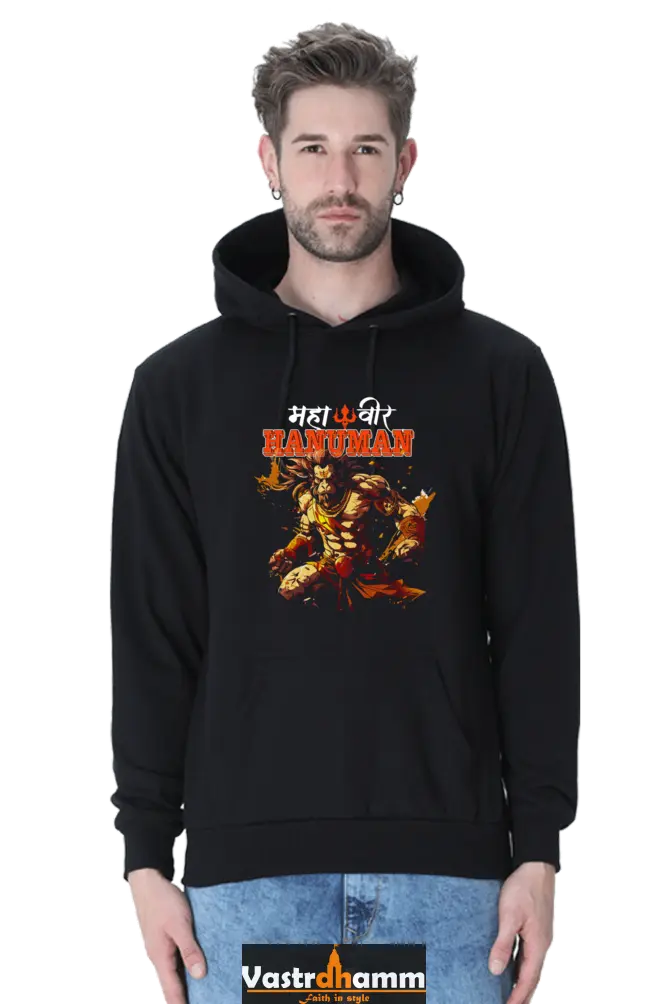 Hanuman Divine Strength Hoodie Sweatshirt T-Shirts for Men Vastrdhamm