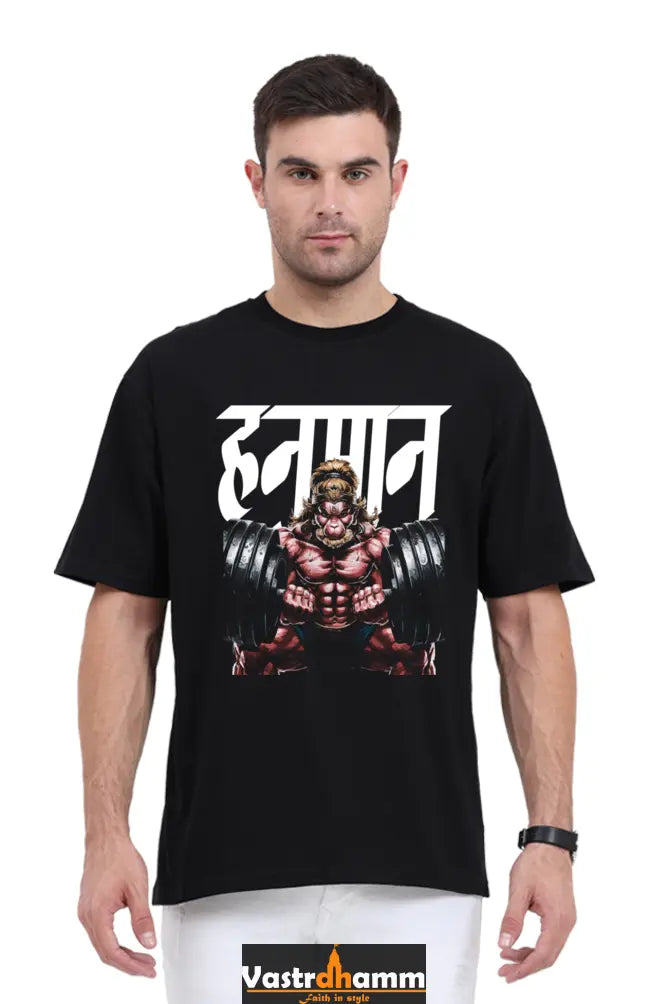 Hanuman Heroic Valor Oversized Classic T-Shirts for Men Vastrdhamm