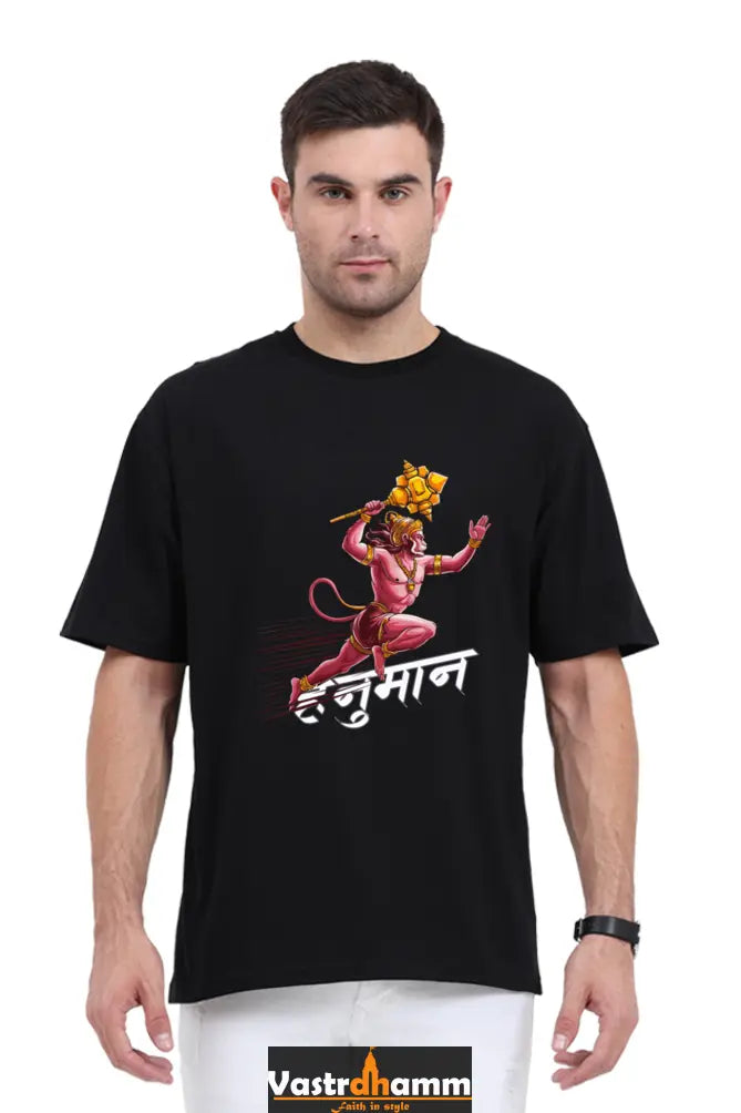 Hanuman Infinite Strength Oversized Classic T-Shirts for Men Vastrdhamm
