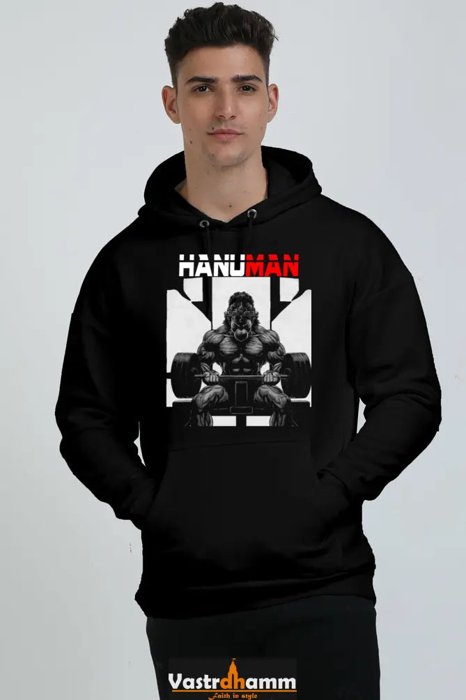 Hanuman Mountain Carrier Oversized Hooded Sweatshirt T-Shirts for Men Vastrdhamm