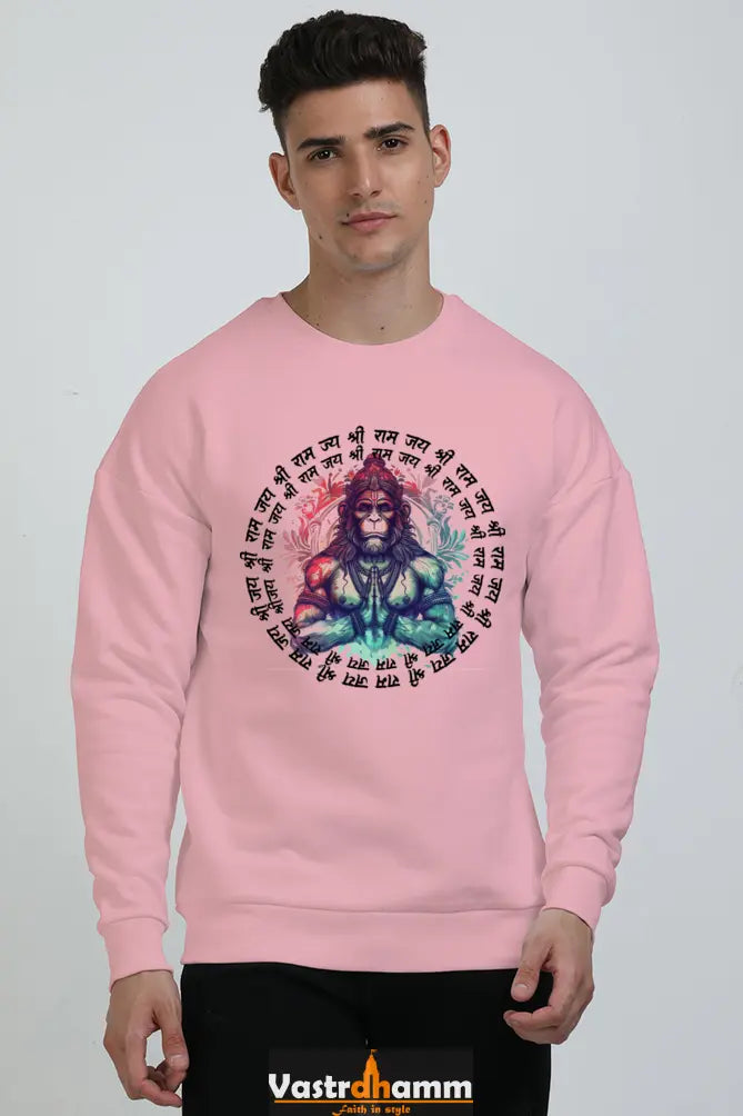 Hanuman Sacred Might Oversized Sweatshirt T-Shirts for Men Vastrdhamm