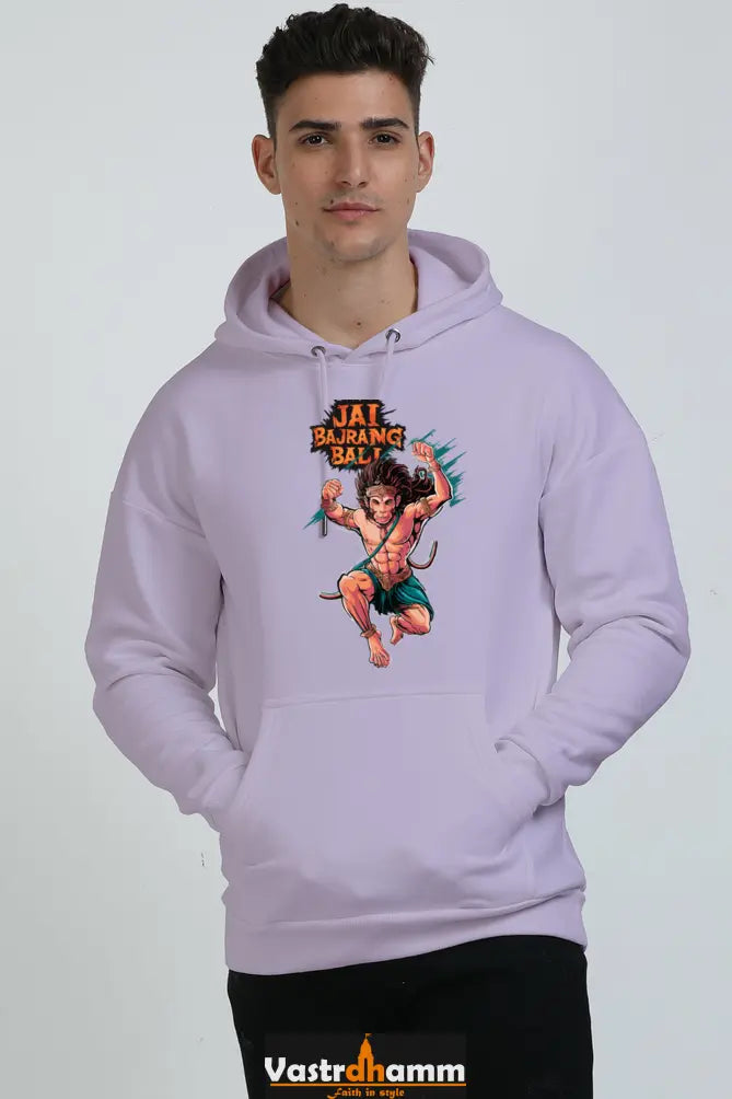Hanuman Valor Oversized Hooded Sweatshirt T-Shirts for Men Vastrdhamm