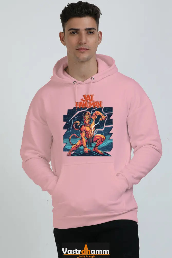 Hanuman Valor Unleashed Oversized Hooded Sweatshirt T-Shirts for Men Vastrdhamm