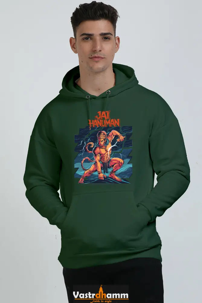 Hanuman Valor Unleashed Oversized Hooded Sweatshirt T-Shirts for Men Vastrdhamm