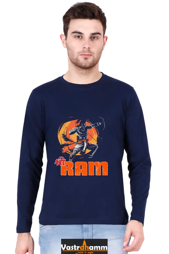 Heroic Ram Ji Round Neck Full Sleeve T-Shirt For Men Vastrdhamm