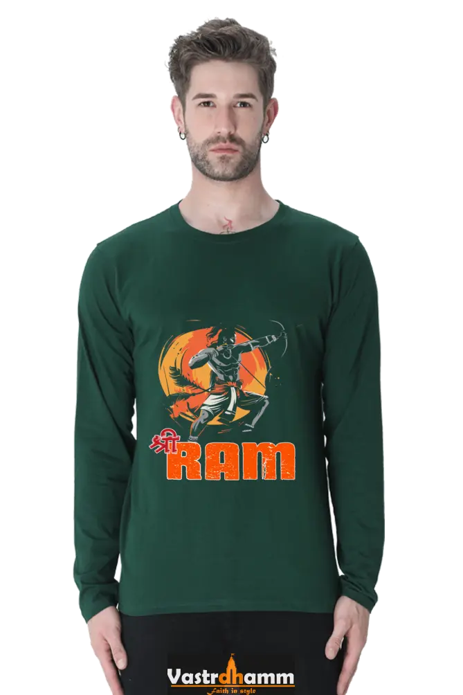 Heroic Ram Ji Round Neck Full Sleeve T-Shirt For Men Vastrdhamm