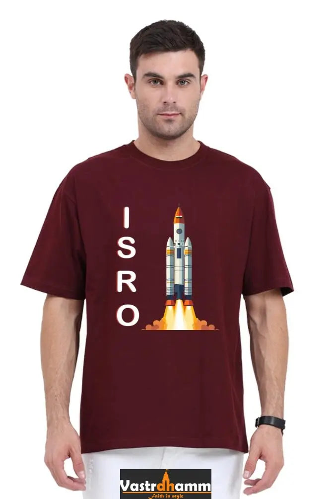 ISRO Space Explorer Oversized Classic T-Shirts for Men Vastrdhamm
