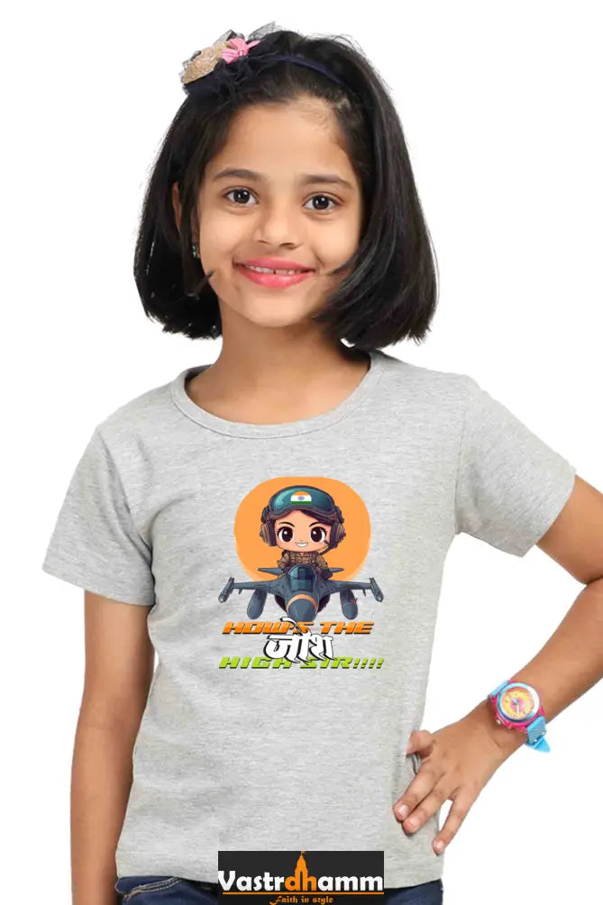 India’s Future Round Neck Half Sleeve Classic T-Shirts for Girls Vastrdhamm