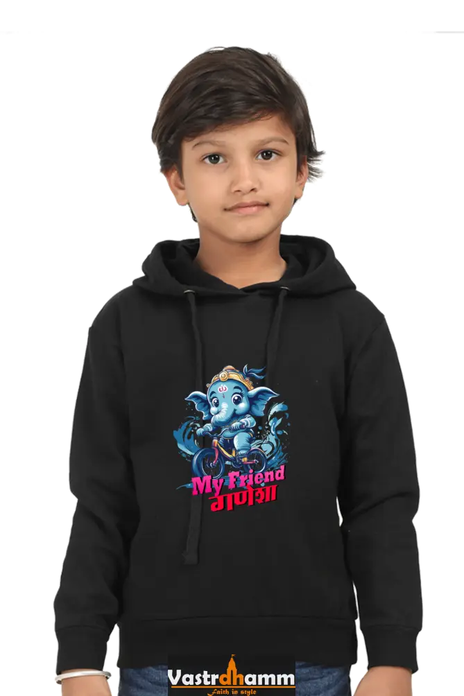 Jai Ganesha Blessings Hoodie Sweatshirt T-Shirts for Boy Vastrdhamm