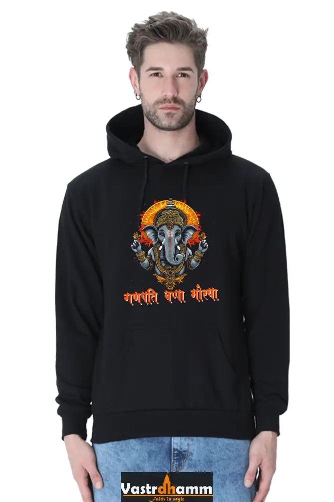 Jai Ganesha Blessings Hoodie Sweatshirt T-Shirts for Men Vastrdhamm