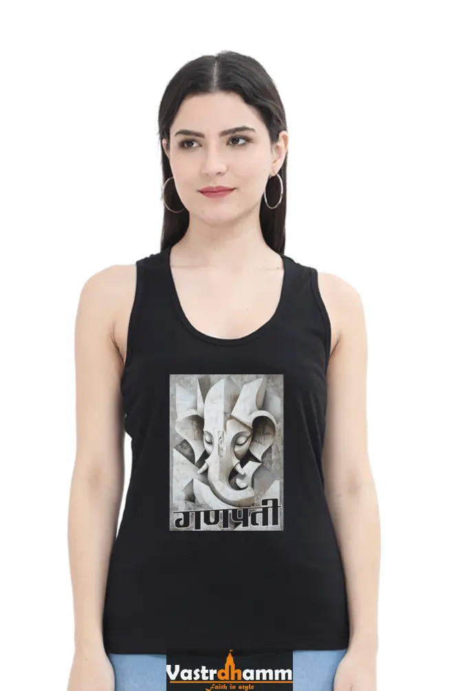 Jai Ganesha GloryTank Top T-Shirts for Women Vastrdhamm