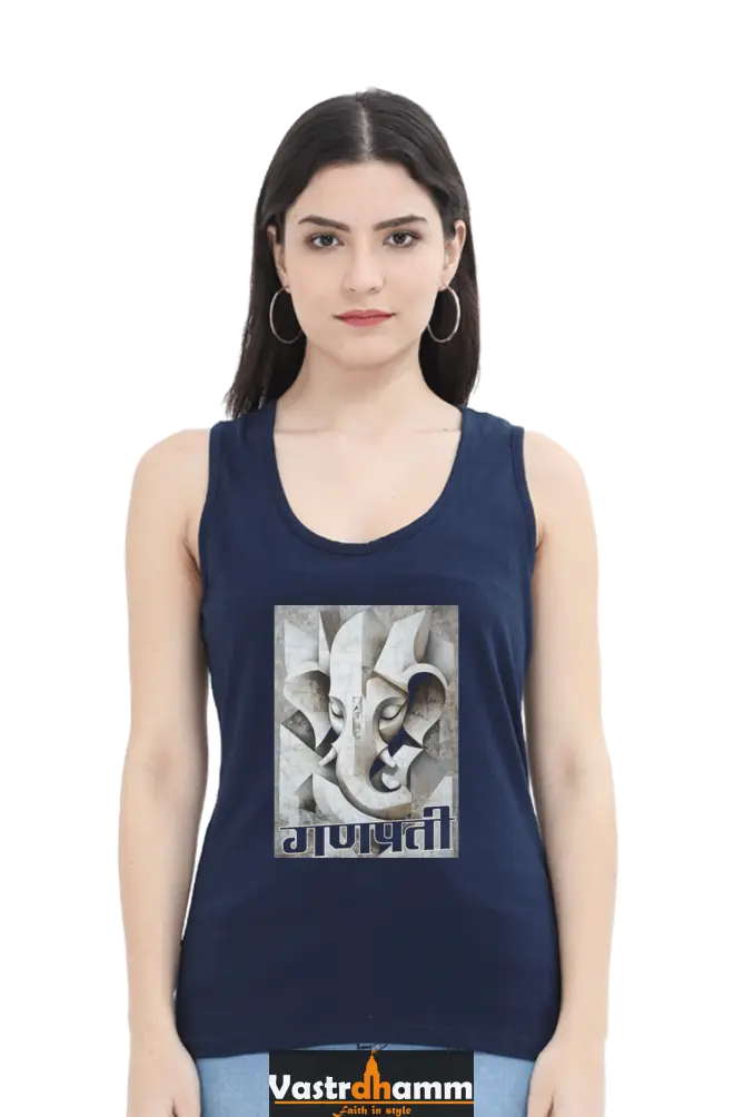 Jai Ganesha GloryTank Top T-Shirts for Women Vastrdhamm