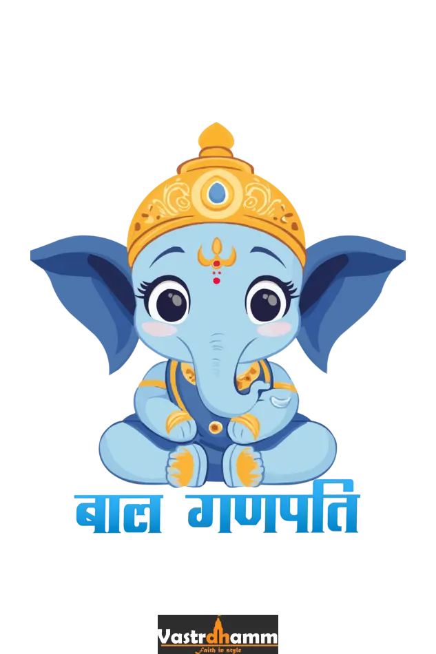 Jai Ganesha Power Round Neck Half Sleeve Classic T-Shirts for Girl Vastrdhamm