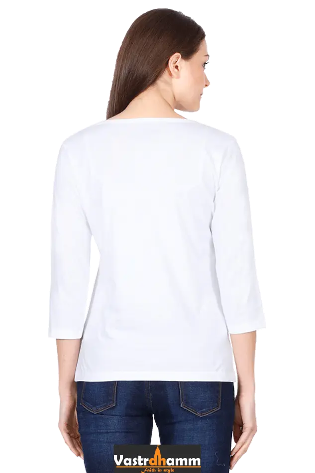 Jai Ganesha SpiritRound Neck Full Sleeve T-Shirts for Women Vastrdhamm