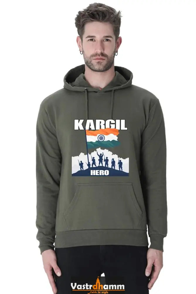Kargil Hero: Braveheart Tribute Hoodie Sweatshirt T-Shirts for Men Vastrdhamm