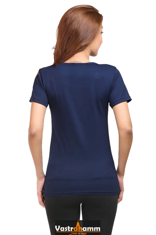 Lakshmi Bai Courage Unleashed Round Neck Half Sleeve Classic T-Shirts for Women Vastrdhamm