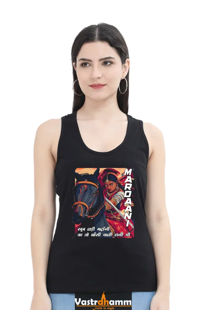 Lakshmi Bai Courage UnleashedTank Top T-Shirts for Women Vastrdhamm